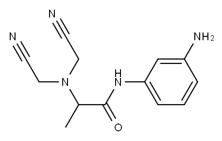 N-(3-aminophenyl)-2-[bis(cyanomethyl)amino]propanamide