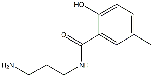 N-(3-aminopropyl)-2-hydroxy-5-methylbenzamide Struktur