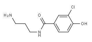 N-(3-aminopropyl)-3-chloro-4-hydroxybenzamide Struktur