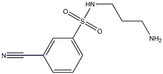 N-(3-aminopropyl)-3-cyanobenzene-1-sulfonamide 化学構造式