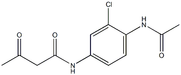 N-(3-chloro-4-acetamidophenyl)-3-oxobutanamide Structure