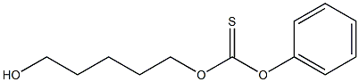 5-[(フェノキシチオカルボニル)オキシ]ペンタン-1-オール 化学構造式