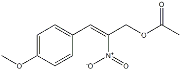 Acetic acid 2-nitro-3-[4-methoxyphenyl]-2-propenyl ester Struktur