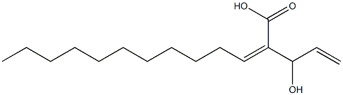 (Z)-2-(1-ヒドロキシアリル)-2-トリデセン酸 化学構造式