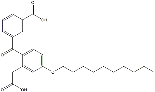 2-(3-Carboxybenzoyl)-5-(decyloxy)benzeneacetic acid|