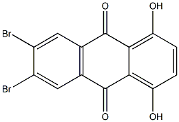 6,7-Dibromo-1,4-dihydroxy-9,10-anthraquinone Struktur