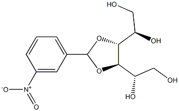 3-O,4-O-(3-Nitrobenzylidene)-D-glucitol Struktur