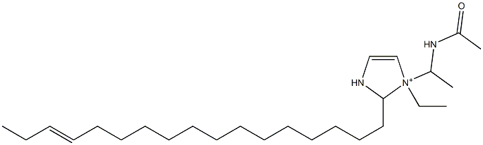 1-[1-(Acetylamino)ethyl]-1-ethyl-2-(14-heptadecenyl)-4-imidazoline-1-ium 结构式