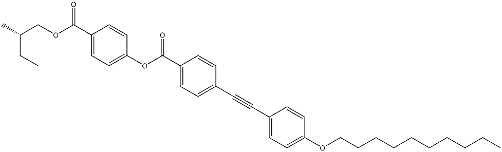 4-[4-[(4-Decyloxyphenyl)ethynyl]benzoyloxy]benzoic acid (S)-2-methylbutyl ester Struktur
