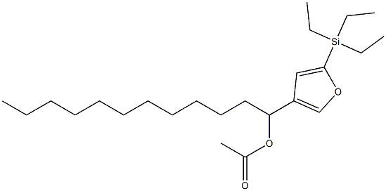 Acetic acid 1-[5-(triethylsilyl)-3-furyl]dodecyl ester,,结构式