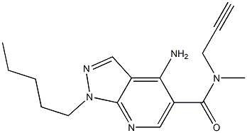  1-Pentyl-4-amino-N-methyl-N-(2-propynyl)-1H-pyrazolo[3,4-b]pyridine-5-carboxamide