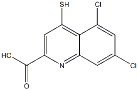 4-Mercapto-5,7-dichloroquinoline-2-carboxylic acid Struktur