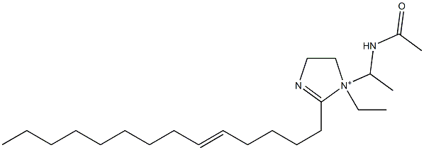 1-[1-(Acetylamino)ethyl]-1-ethyl-2-(5-tetradecenyl)-2-imidazoline-1-ium Struktur