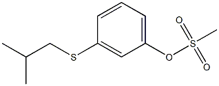 Methanesulfonic acid 3-(2-methylpropylthio)-phenyl ester Struktur