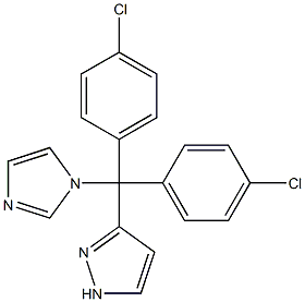 3-[Bis(4-chlorophenyl)(1H-imidazol-1-yl)methyl]-1H-pyrazole Structure