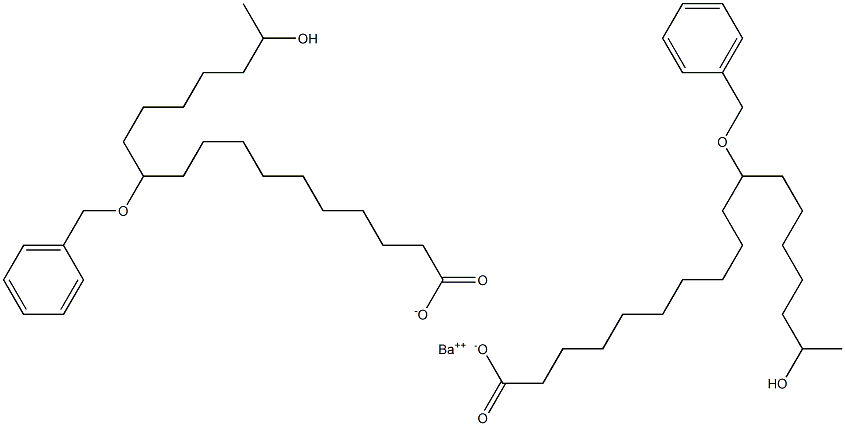 Bis(11-benzyloxy-17-hydroxystearic acid)barium salt Structure