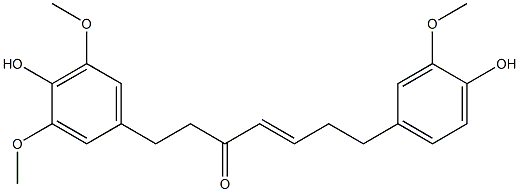 (E)-1-(3,5-Dimethoxy-4-hydroxyphenyl)-7-(3-methoxy-4-hydroxyphenyl)-4-hepten-3-one Struktur