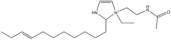 1-[2-(Acetylamino)ethyl]-1-ethyl-2-(8-undecenyl)-4-imidazoline-1-ium 结构式