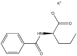 [R,(-)]-2-(Benzoylamino)valeric acid potassium salt Structure