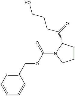 (2S)-2-(4-Hydroxy-1-oxobutyl)pyrrolidine-1-carboxylic acid benzyl ester Structure