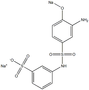m-(3-Amino-4-sodiooxyphenylsulfonylamino)benzenesulfonic acid sodium salt
