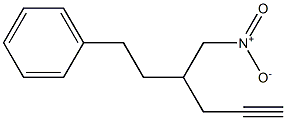 4-ニトロメチル-6-フェニル-1-ヘキシン 化学構造式