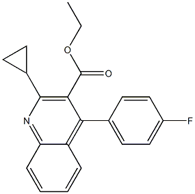 Ethyl 2-cyclopropyl-4-(4-fluorophenyl)-3-quinolinecarboxylate Struktur