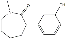 六氢-3-(3-羟基苯基)-1-甲基-2H-氮杂卓-酮, , 结构式
