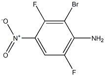 2,5-二氟-3-溴-4-氨基硝基苯,,结构式