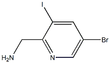 (5-Bromo-3-iodo-pyridin-2-yl)-methyl-amine,,结构式