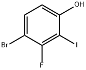 4-Bromo-3-fluoro-2-iodo-phenol 结构式