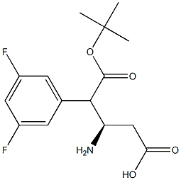 Boc-(R)-3-Amino-4-(3,5-difluoro-phenyl)-butyric acid Struktur
