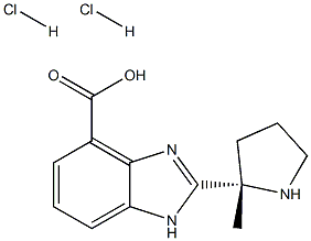 (S)-2-(2-Methyl-2-pyrrolidinyl)-1H-benzimidazole-4-carboxylic Acid Dihydrochloride Structure