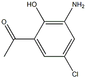 1-(3-Amino-5-chloro-2-hydroxy-phenyl)-ethanone 化学構造式