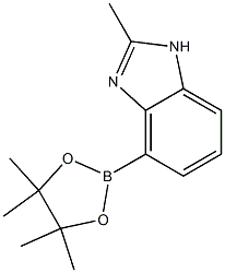 2-Methyl-4-(4,4,5,5-tetramethyl-[1,3,2]dioxaborolan-2-yl)-1H-benzoimidazole Struktur