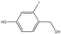 4-Hydroxymethyl-3-iodo-phenol 结构式