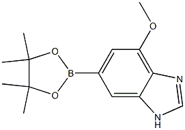 4-Methoxy-6-(4,4,5,5-tetramethyl-[1,3,2]dioxaborolan-2-yl)-1H-benzoimidazole 结构式