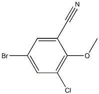 5-Bromo-3-chloro-2-methoxy-benzonitrile Struktur