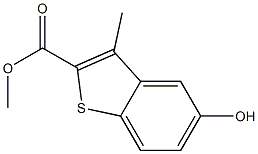 5-Hydroxy-3-methyl-benzo[b]thiophene-2-carboxylic acid methyl ester,,结构式