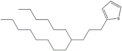 2-(4-己基十二烷基)噻吩, , 结构式