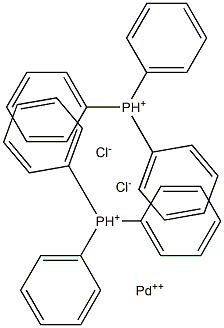 双(三苯基瞵)二氯化钯,,结构式