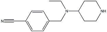 4-{[Ethyl(piperidin-4-yl)amino]methyl}benzonitrile Struktur