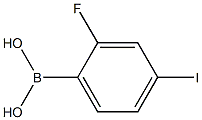 2-FLUORO-4-IODO PHENYL BORONIC ACID Structure