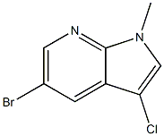 5-Bromo-3-chloro-1-methyl-1H-pyrrolo[2,3-b]pyridine Struktur