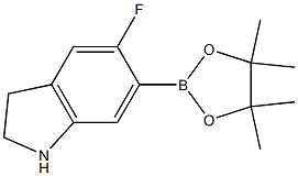 5-Fluoro-6-(4,4,5,5-tetramethyl-[1,3,2]dioxaborolan-2-yl)-2,3-dihydro-1H-indole Structure