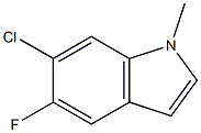 6-Chloro-5-fluoro-1-methyl-1H-indole 结构式