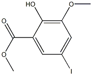 2-Hydroxy-5-iodo-3-methoxy-benzoic acid methyl ester Structure