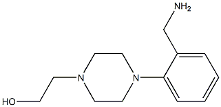 2-(4-(2-(Aminomethyl)phenyl)piperazin-1-yl)ethanol,,结构式