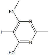 5-Iodo-2-methyl-6-(methylamino)pyrimidin-4-ol Structure