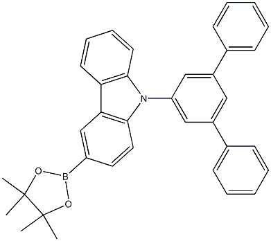 9-([1,1':3',1''-terphenyl]-5'-yl)-3-(4,4,5,5-tetramethyl-1,3,2-dioxaborolan-2-yl)-9H-carbazole Structure